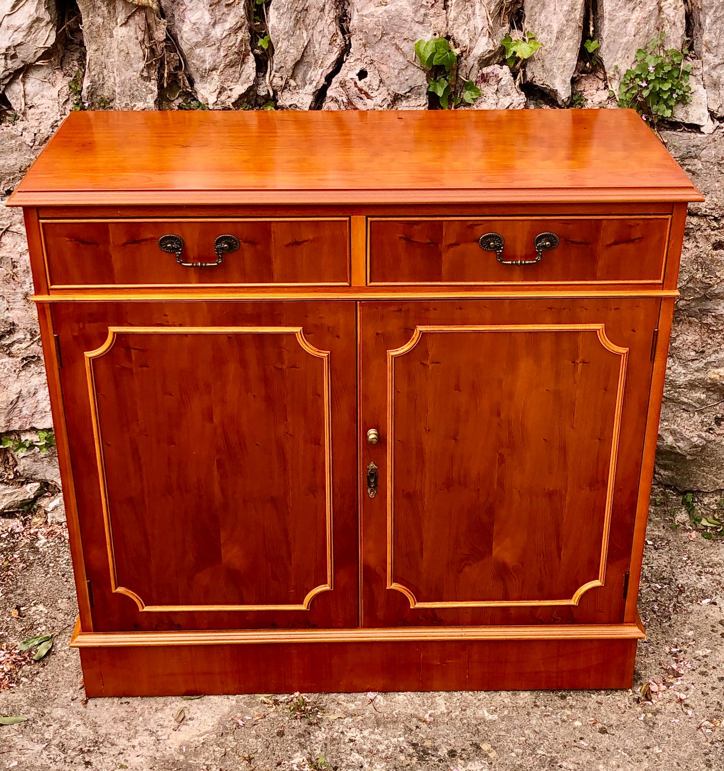 000523....Handsome Vintage Yew Side Cabinet