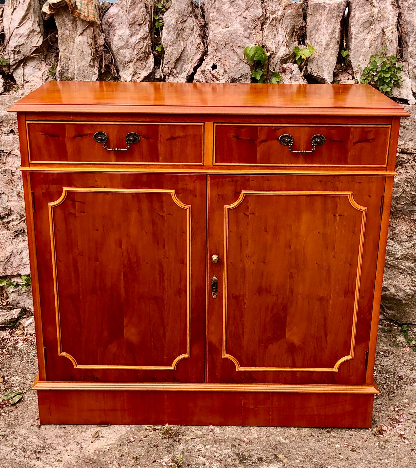 000523....Handsome Vintage Yew Side Cabinet