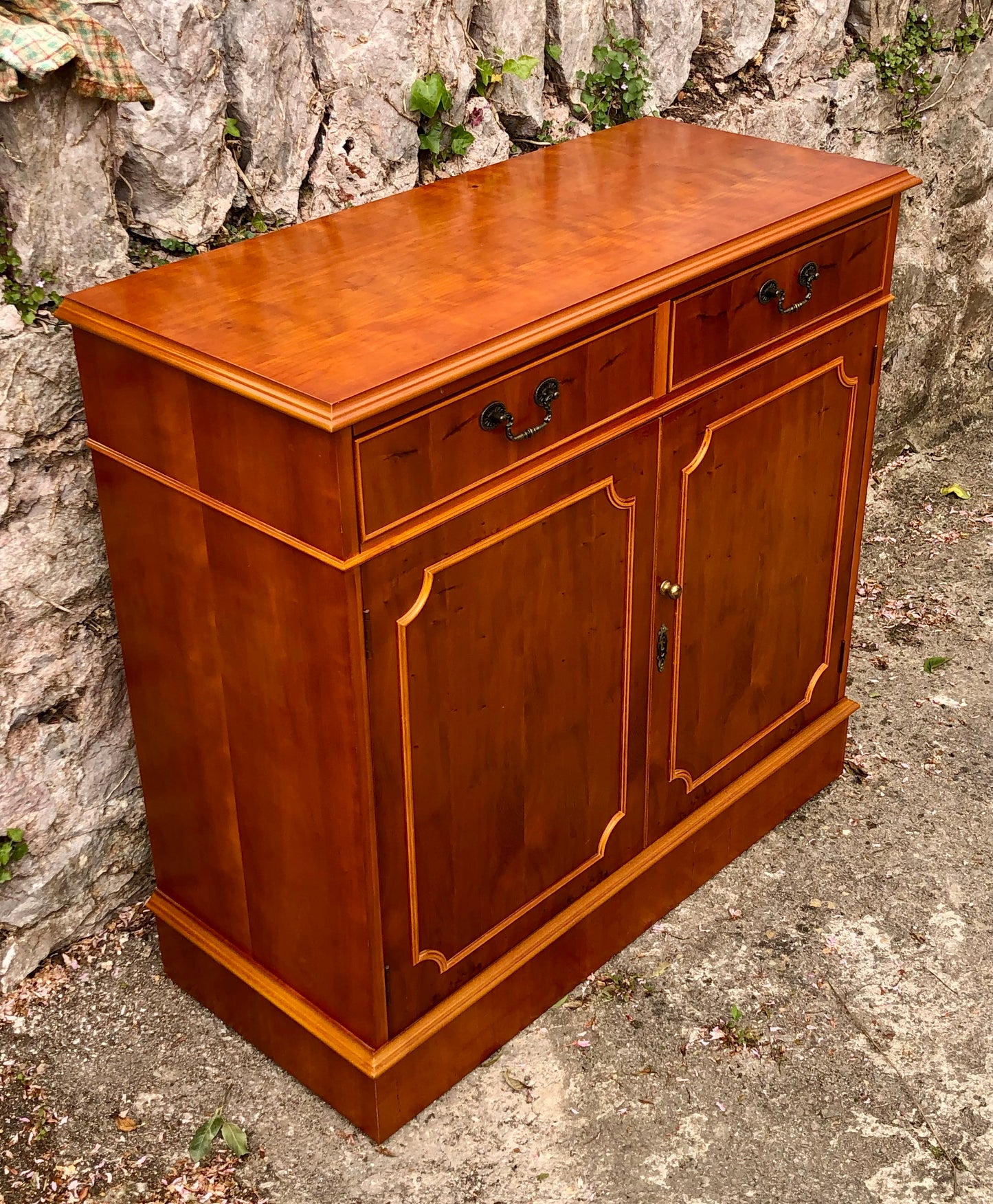 000523....Handsome Vintage Yew Side Cabinet