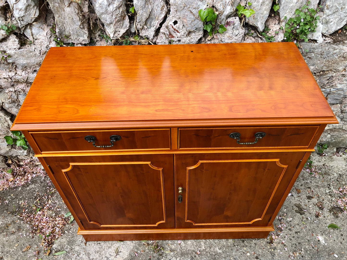 000523....Handsome Vintage Yew Side Cabinet