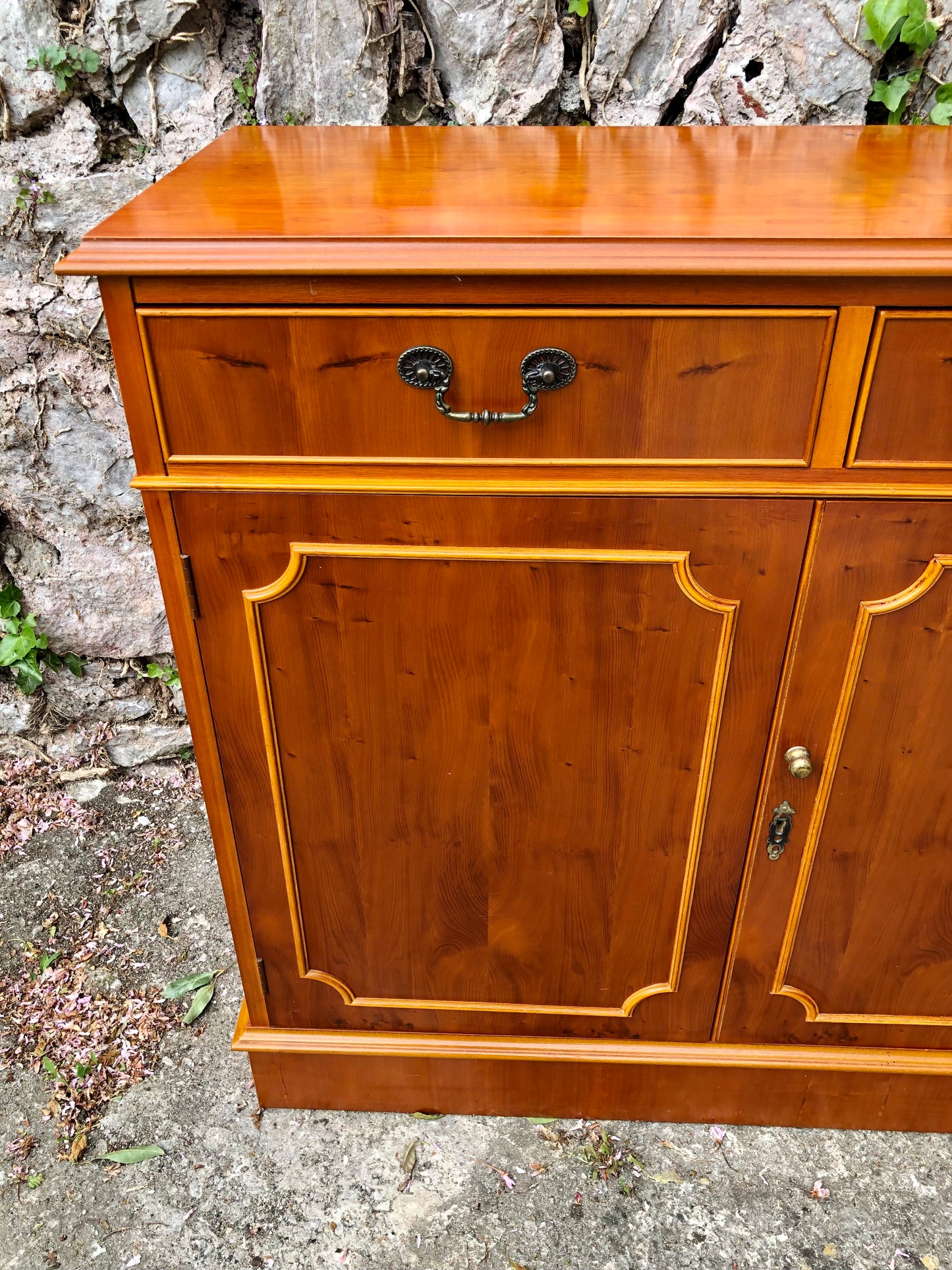 000523....Handsome Vintage Yew Side Cabinet