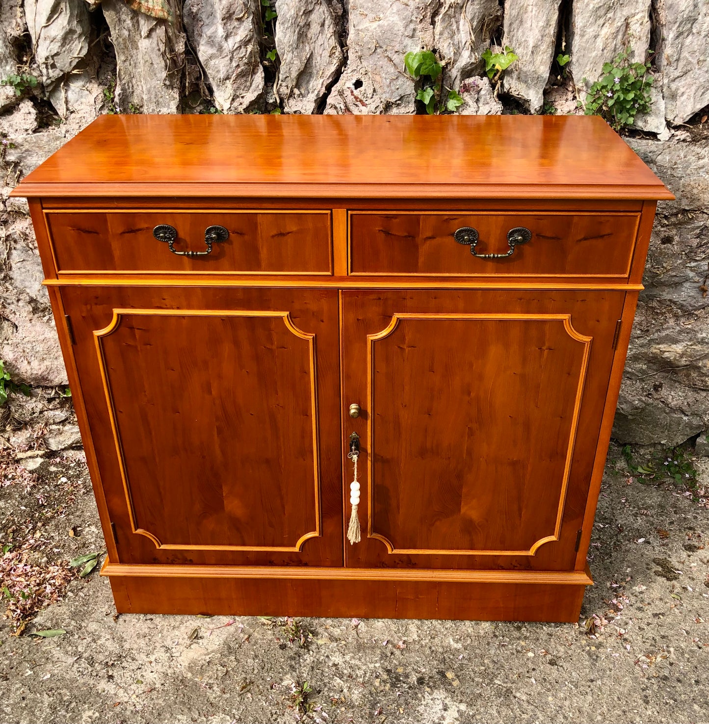 000523....Handsome Vintage Yew Side Cabinet