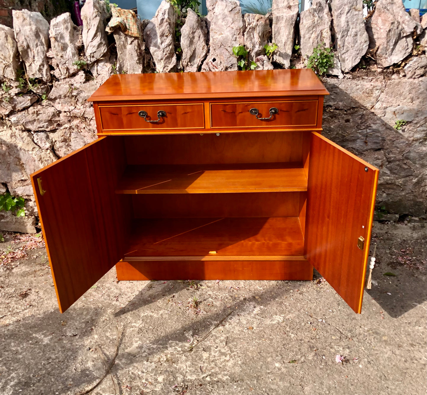 000523....Handsome Vintage Yew Side Cabinet