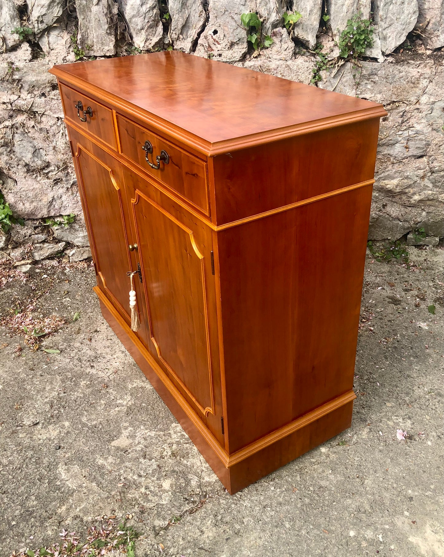 000523....Handsome Vintage Yew Side Cabinet