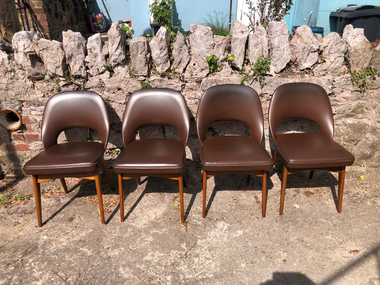 000522...Handsome Set Of Four Retro Ben Dining Chairs (Sold)