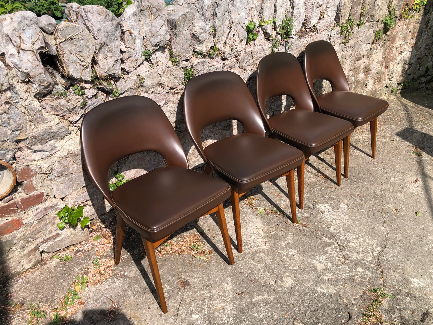 000522...Handsome Set Of Four Retro Ben Dining Chairs (Sold)