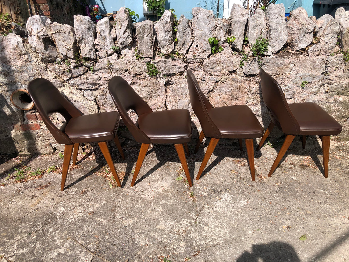 000522...Handsome Set Of Four Retro Ben Dining Chairs (Sold)