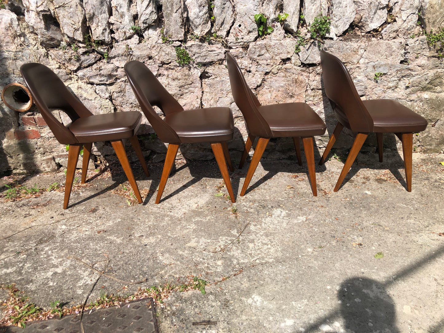 000522...Handsome Set Of Four Retro Ben Dining Chairs (Sold)