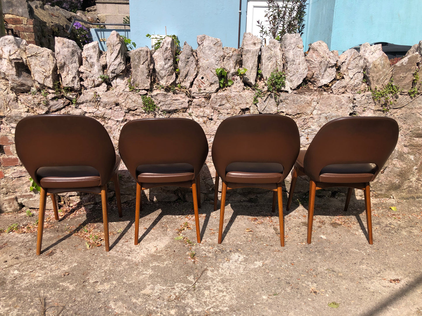 000522...Handsome Set Of Four Retro Ben Dining Chairs (Sold)