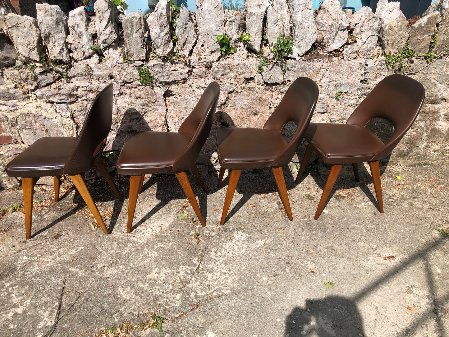 000522...Handsome Set Of Four Retro Ben Dining Chairs (Sold)