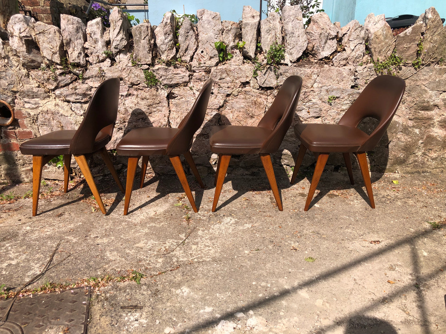 000522...Handsome Set Of Four Retro Ben Dining Chairs (Sold)