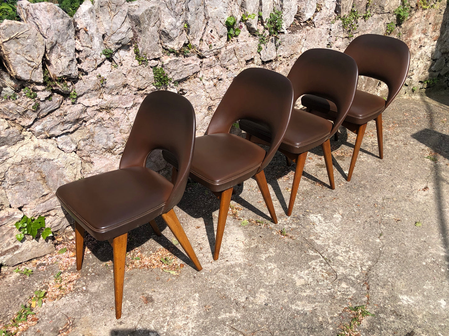 000522...Handsome Set Of Four Retro Ben Dining Chairs (Sold)