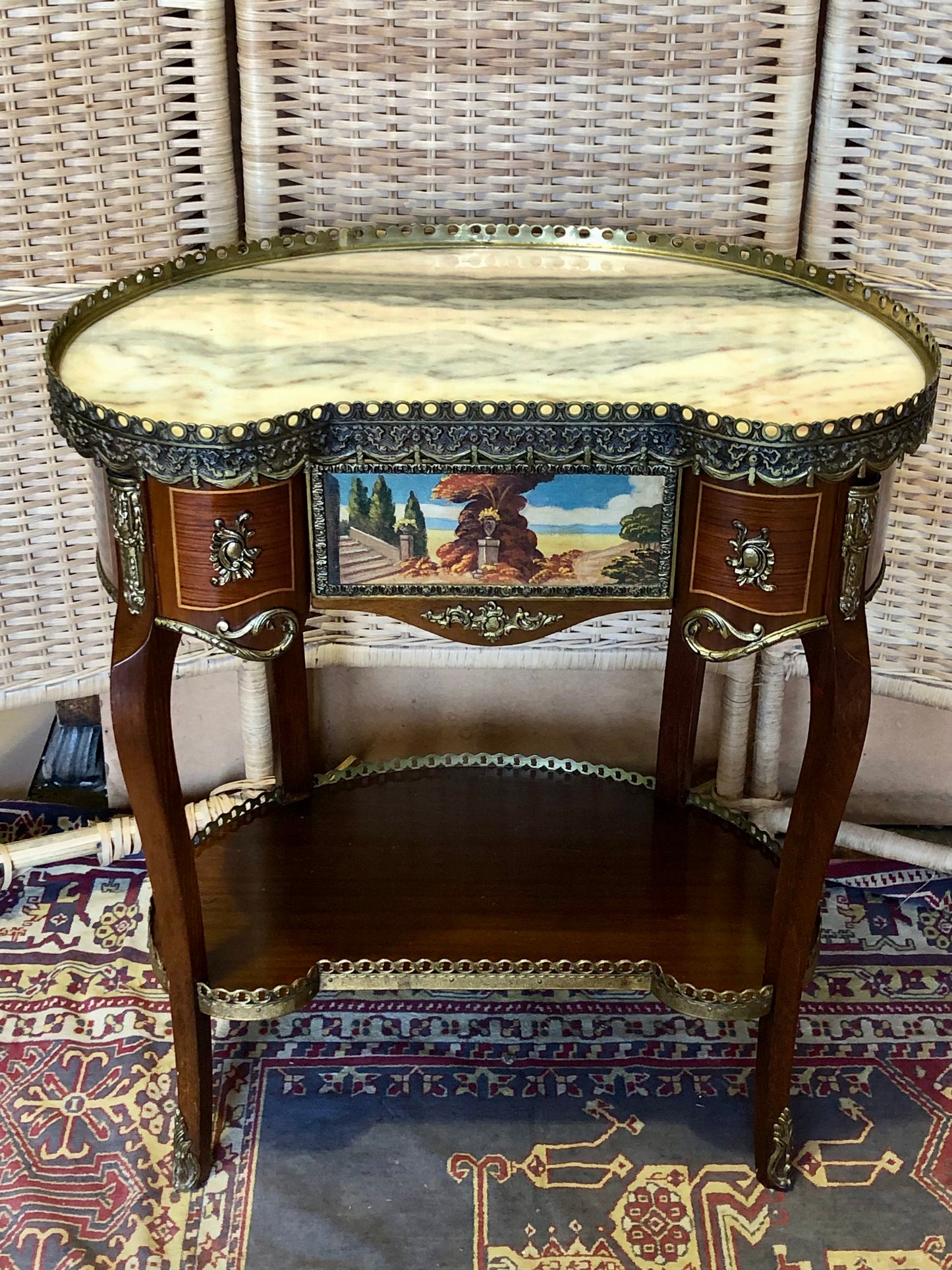 000518....Bedside Lamp Table Vintage French
