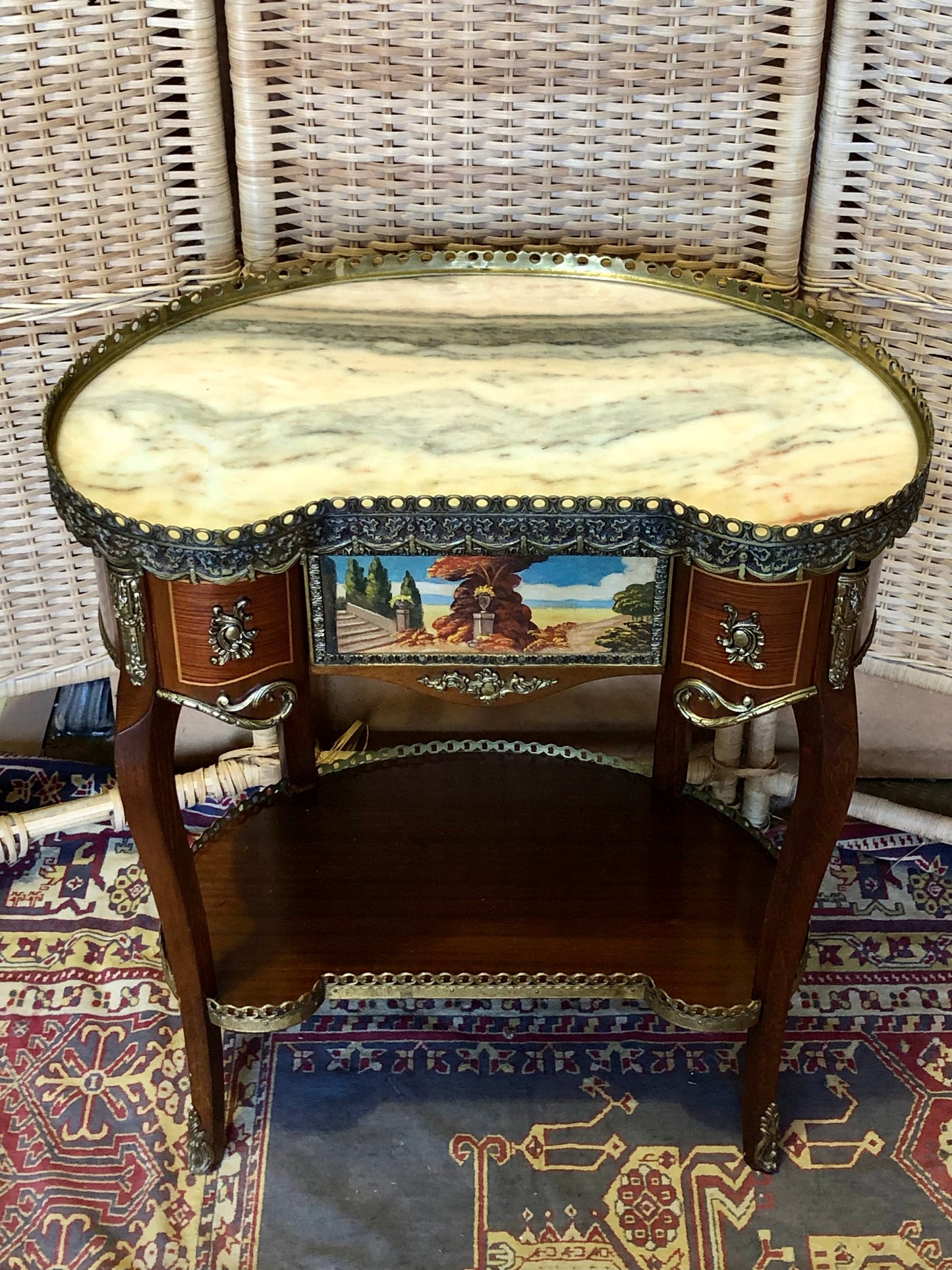 000518....Bedside Lamp Table Vintage French