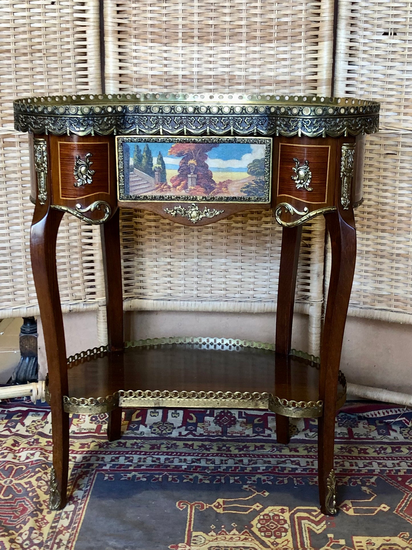000518....Bedside Lamp Table Vintage French
