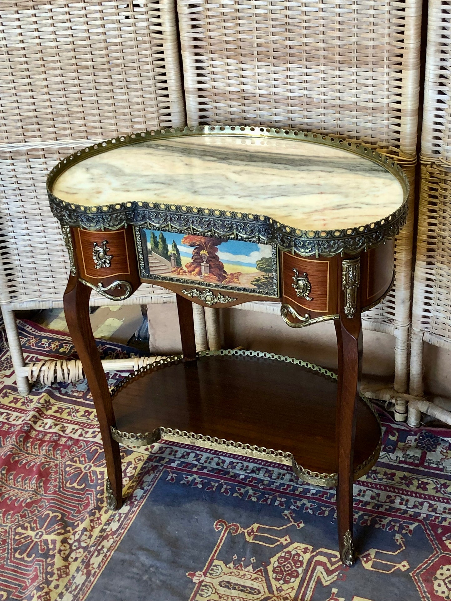 000518....Bedside Lamp Table Vintage French
