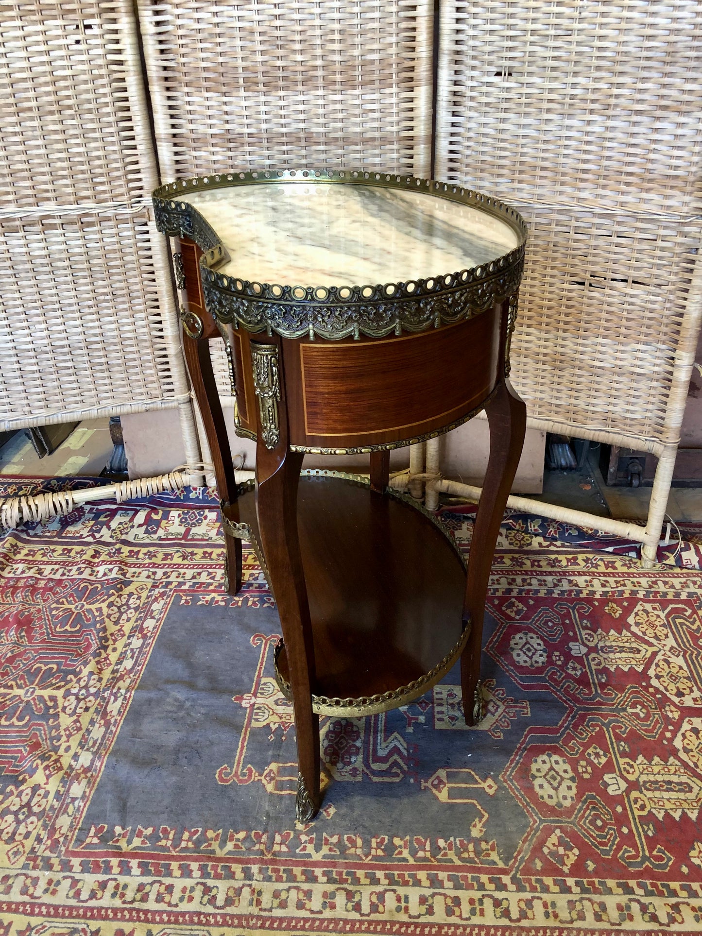 000518....Bedside Lamp Table Vintage French