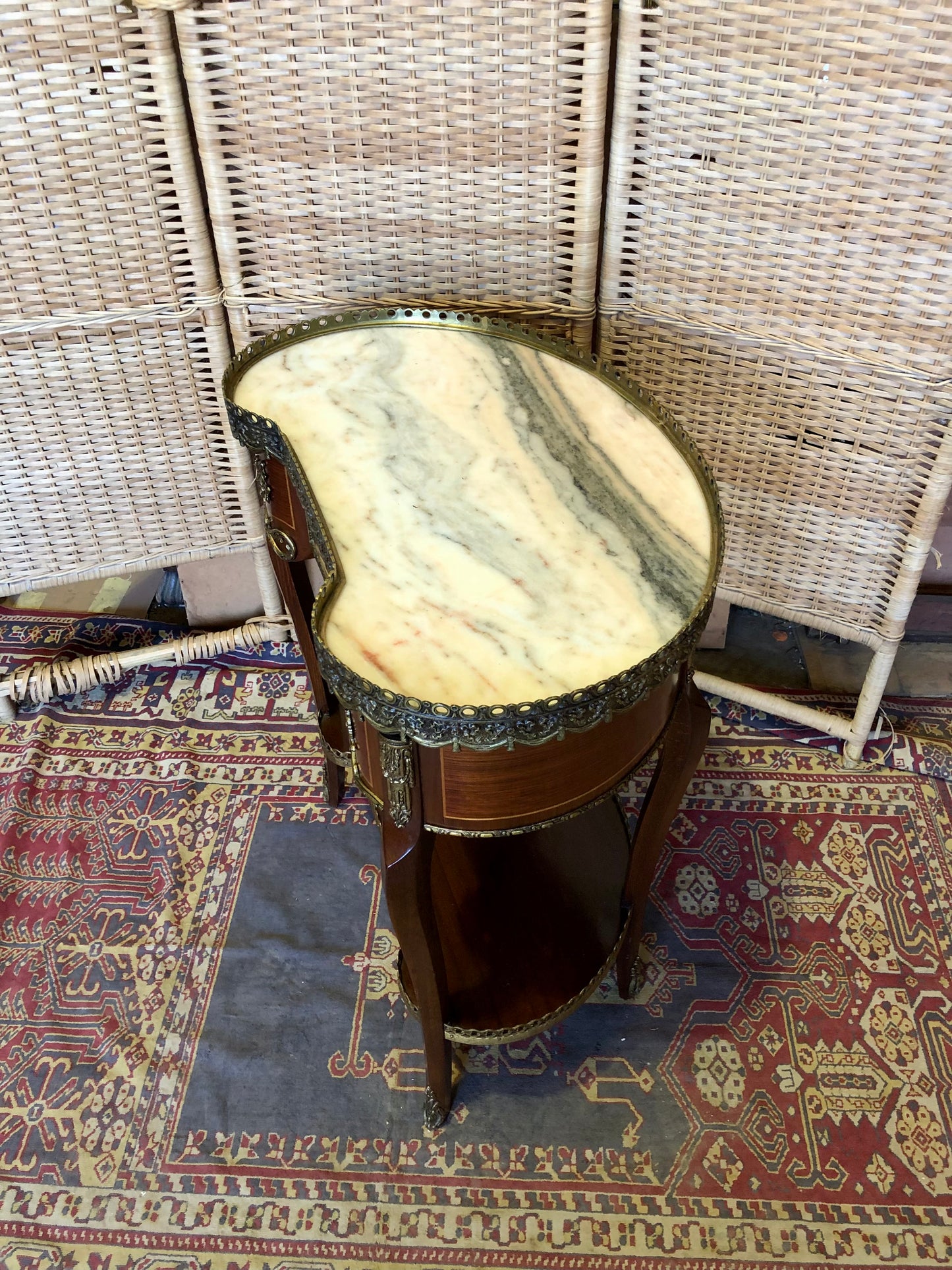 000518....Bedside Lamp Table Vintage French