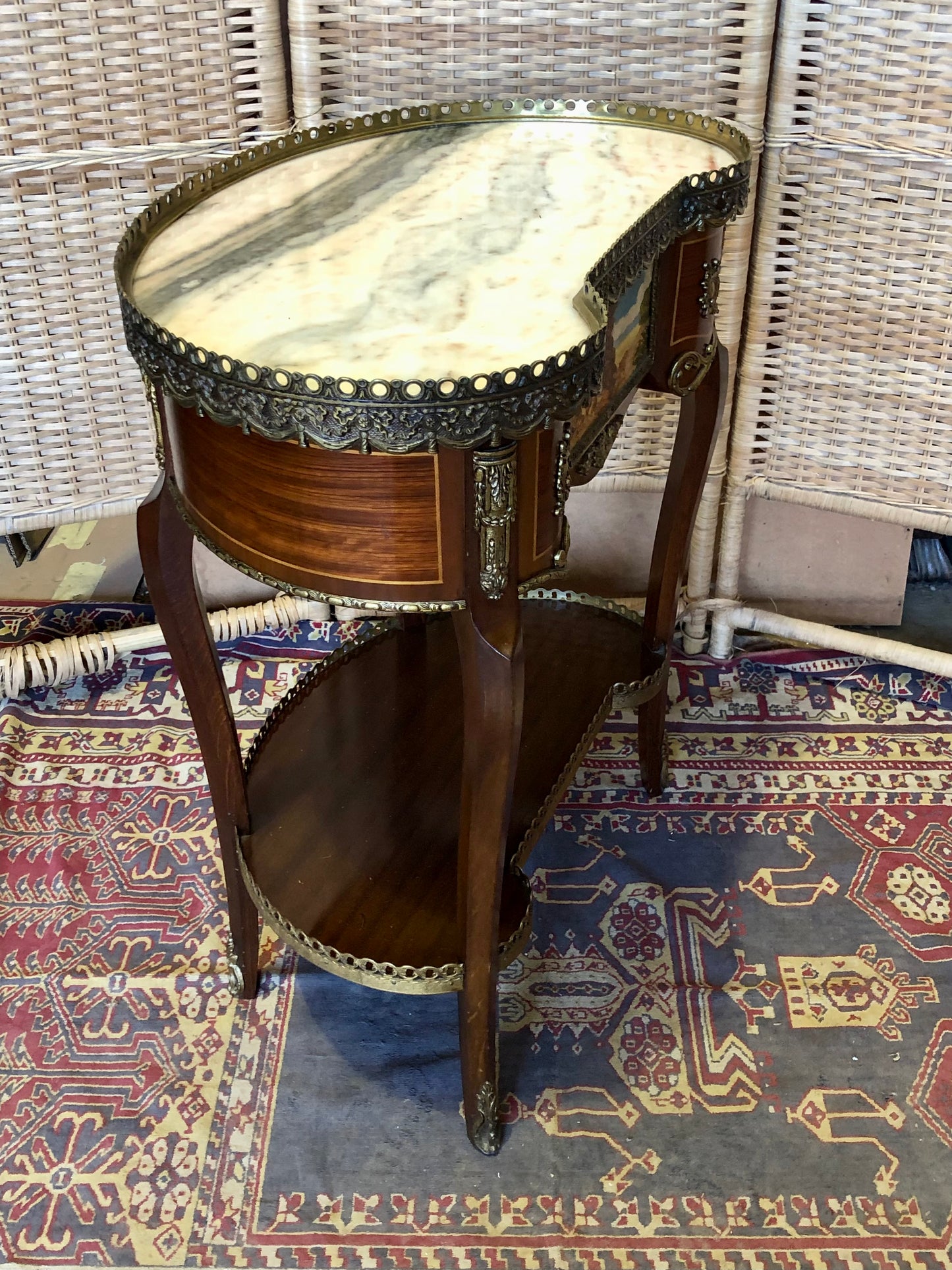 000518....Bedside Lamp Table Vintage French