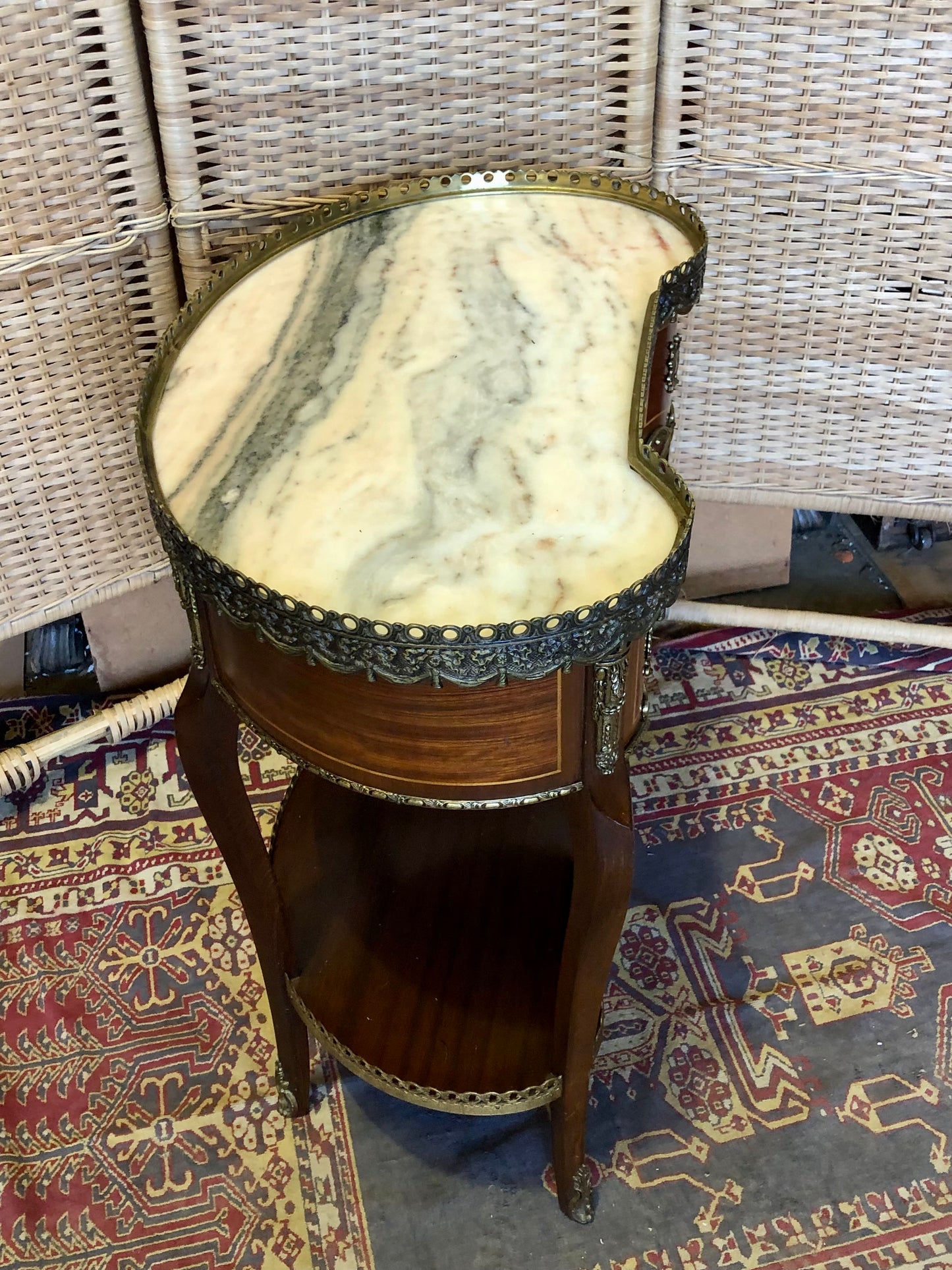 000518....Bedside Lamp Table Vintage French