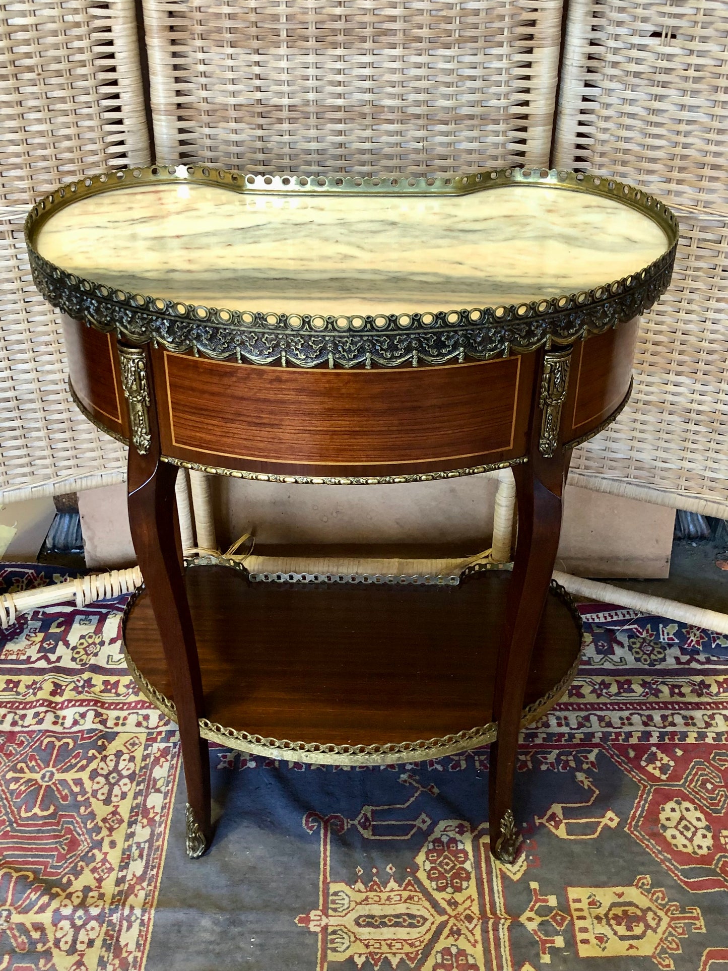 000518....Bedside Lamp Table Vintage French