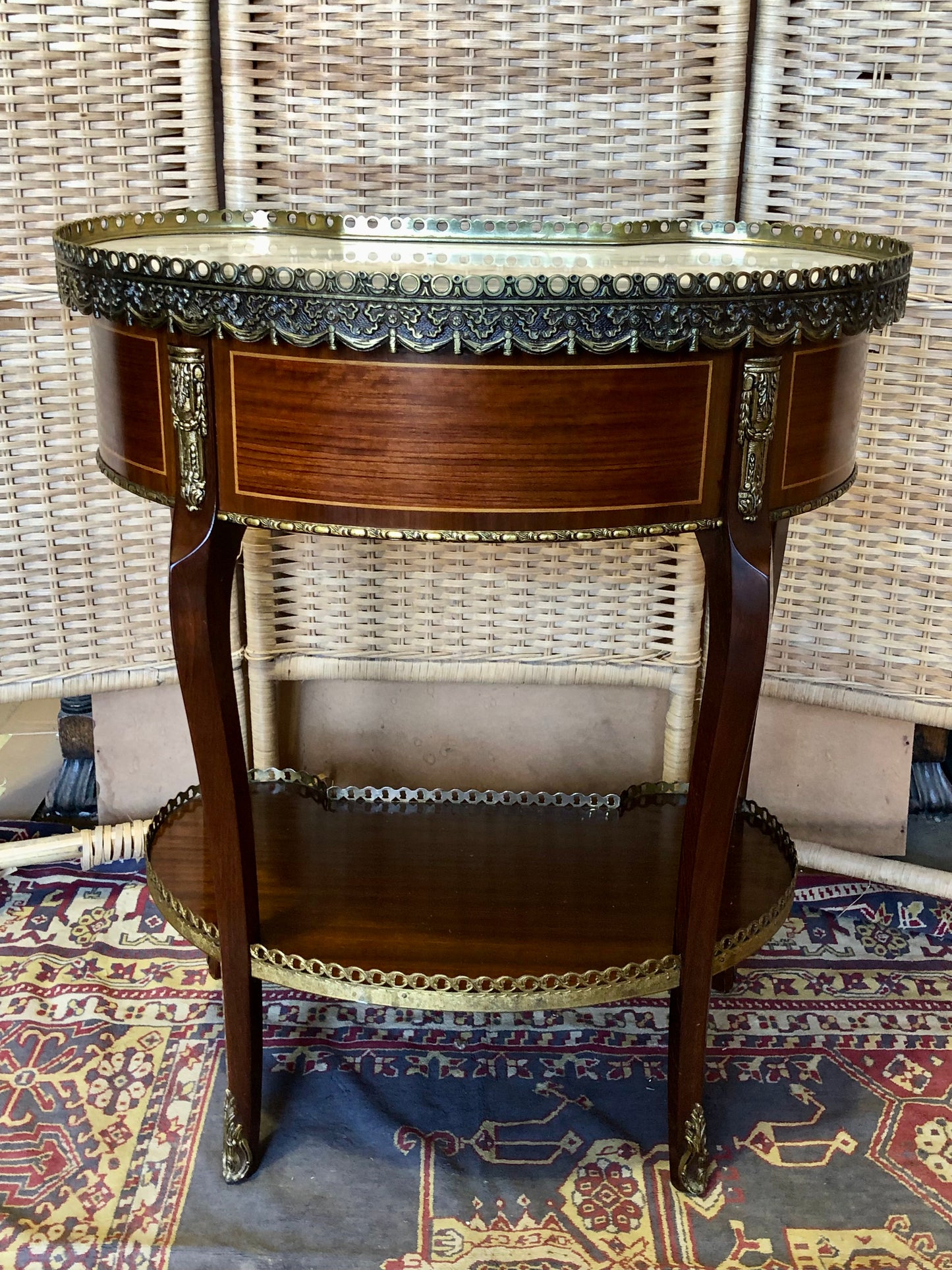 000518....Bedside Lamp Table Vintage French