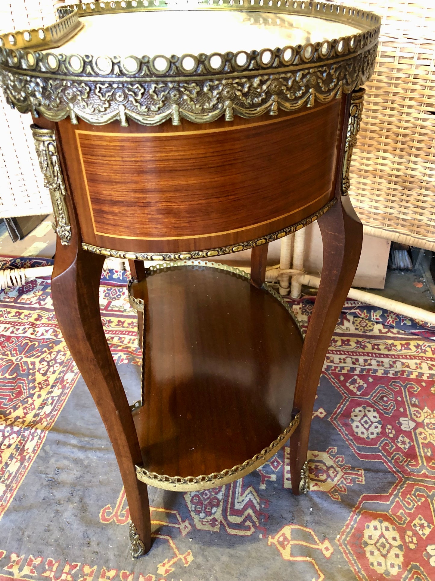 000518....Bedside Lamp Table Vintage French
