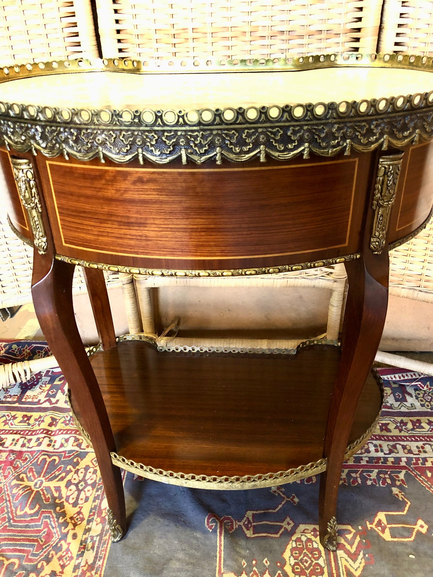 000518....Bedside Lamp Table Vintage French