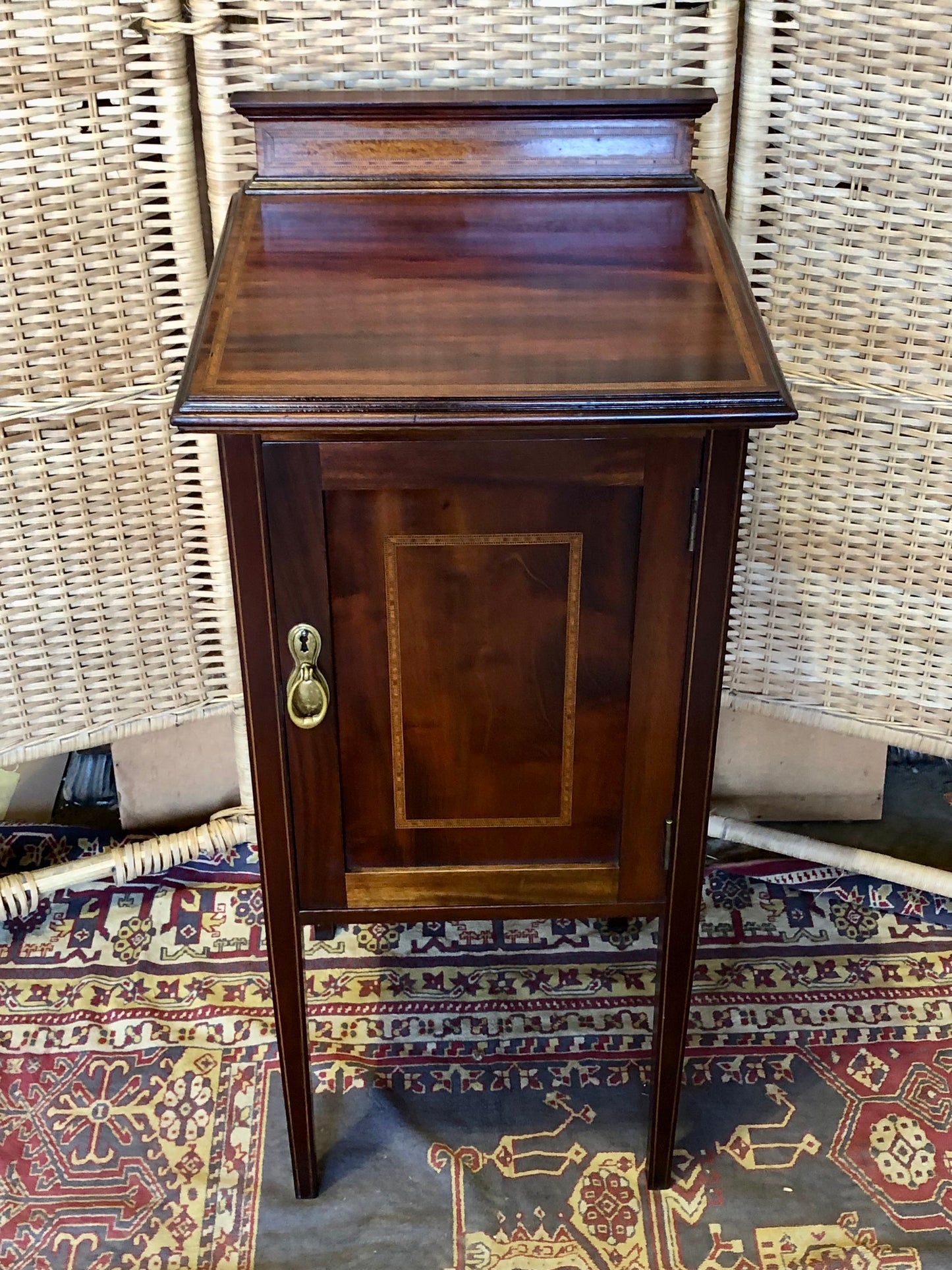 000517....Bedside Table Edwardian Nightstand ( sold )