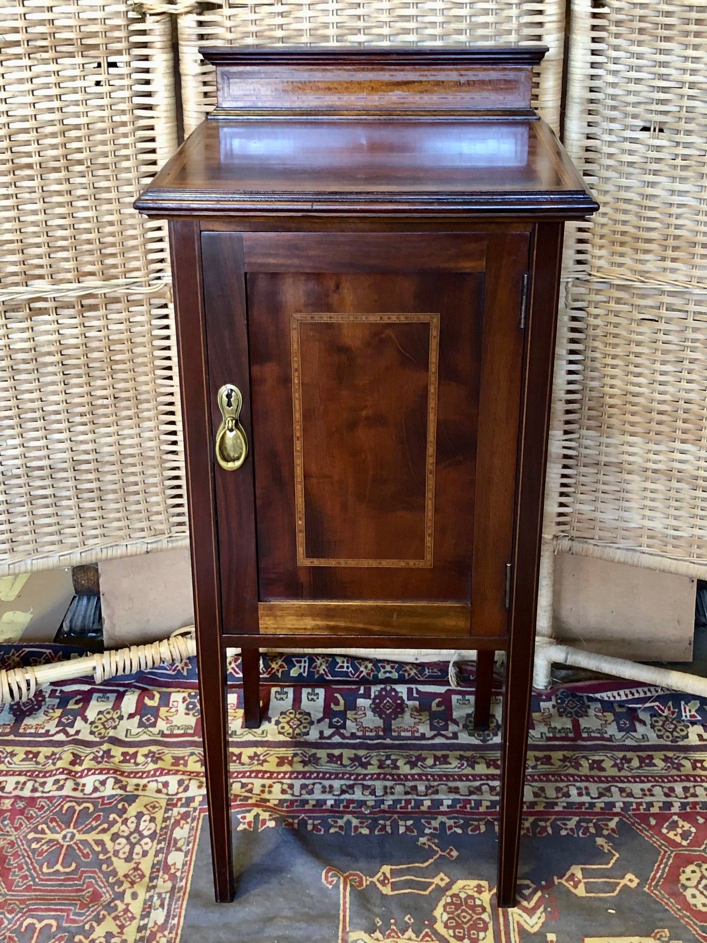 000517....Bedside Table Edwardian Nightstand ( sold )