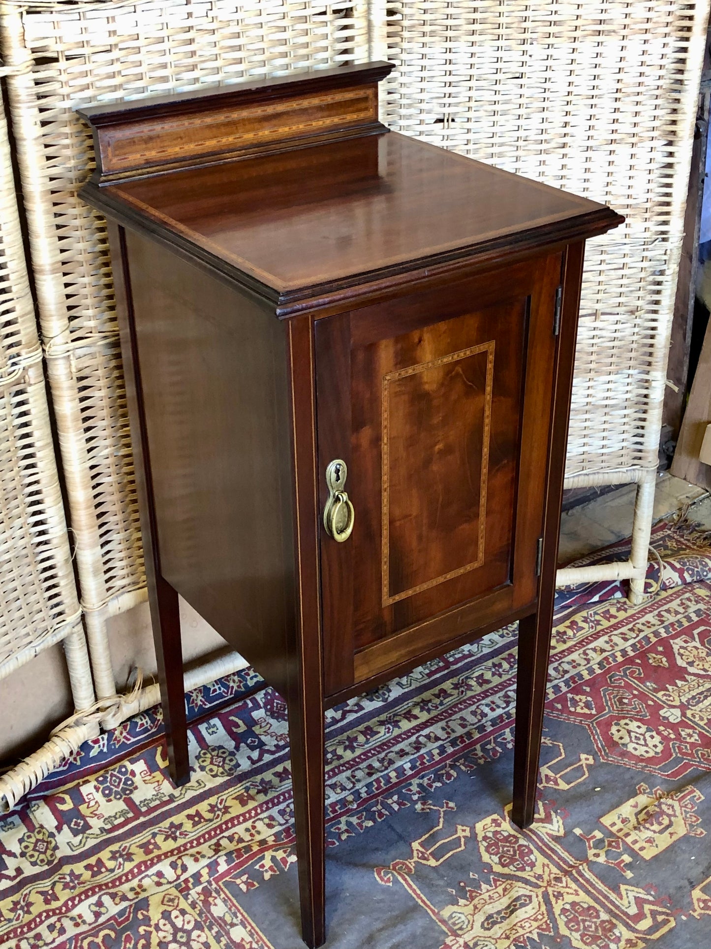 000517....Bedside Table Edwardian Nightstand ( sold )