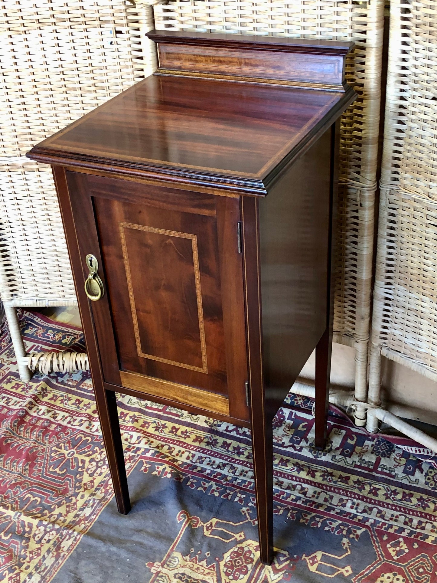000517....Bedside Table Edwardian Nightstand ( sold )