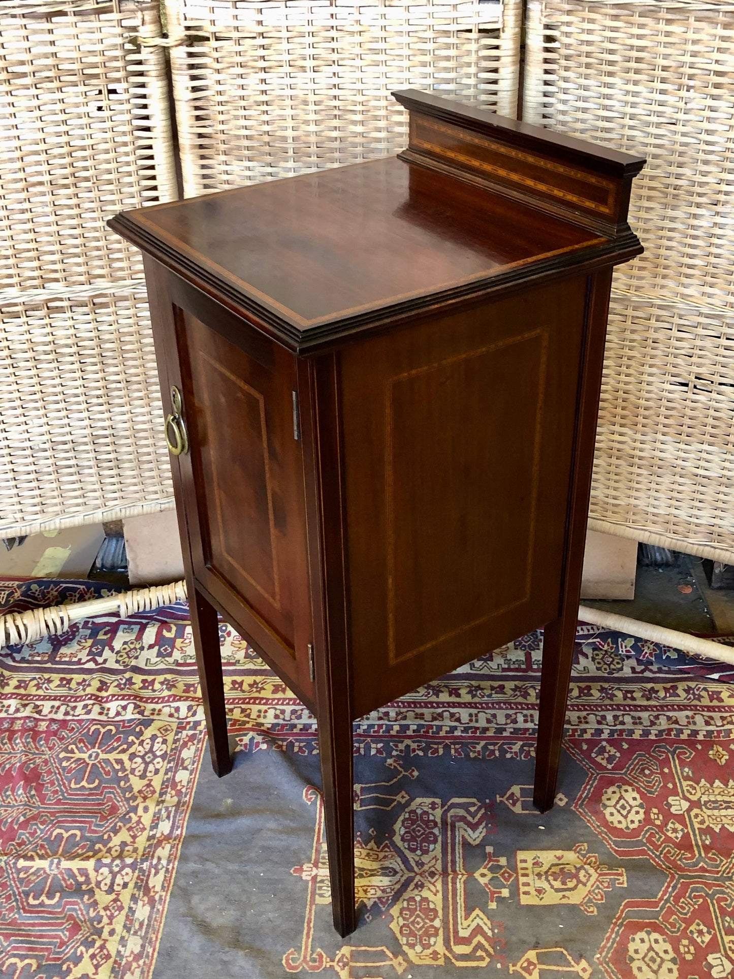 000517....Bedside Table Edwardian Nightstand ( sold )