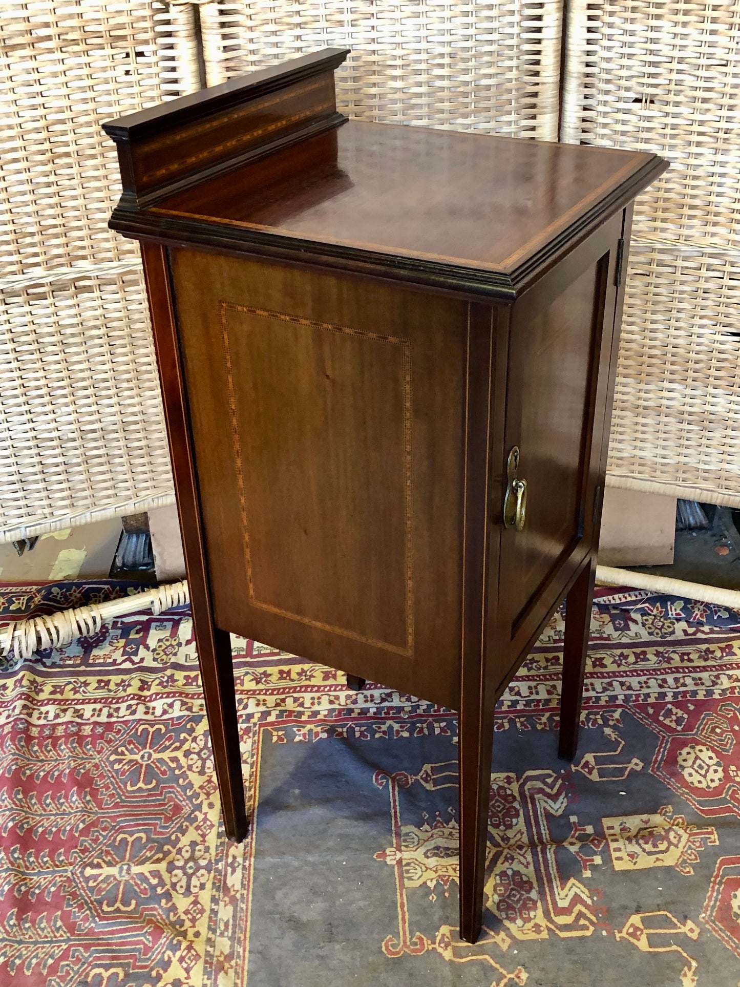 000517....Bedside Table Edwardian Nightstand ( sold )
