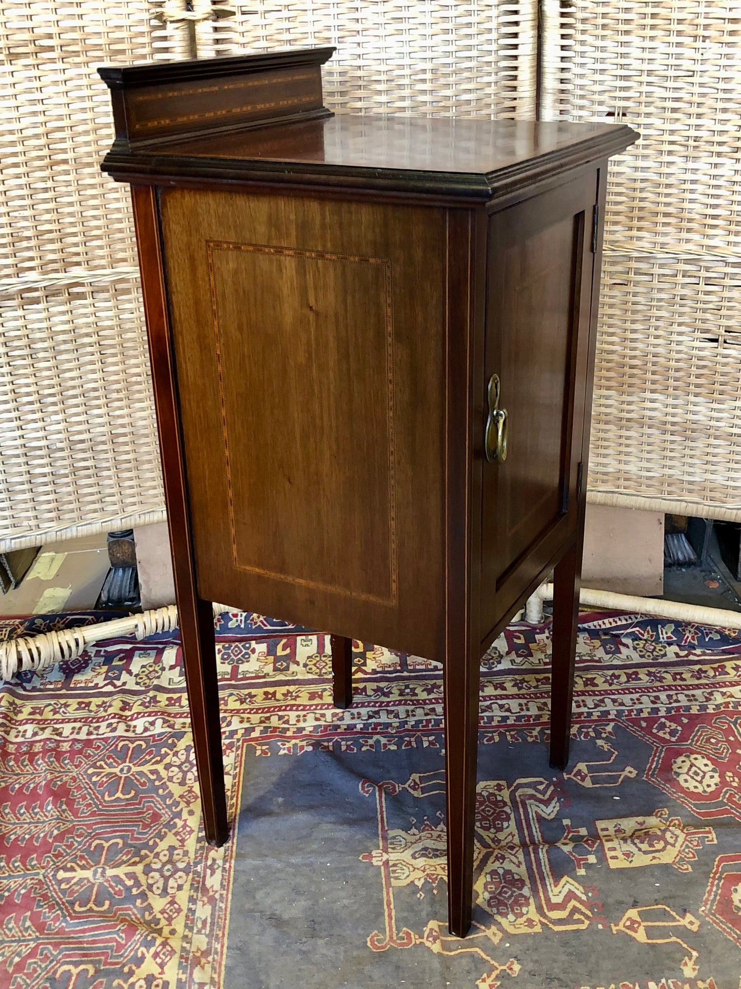 000517....Bedside Table Edwardian Nightstand ( sold )