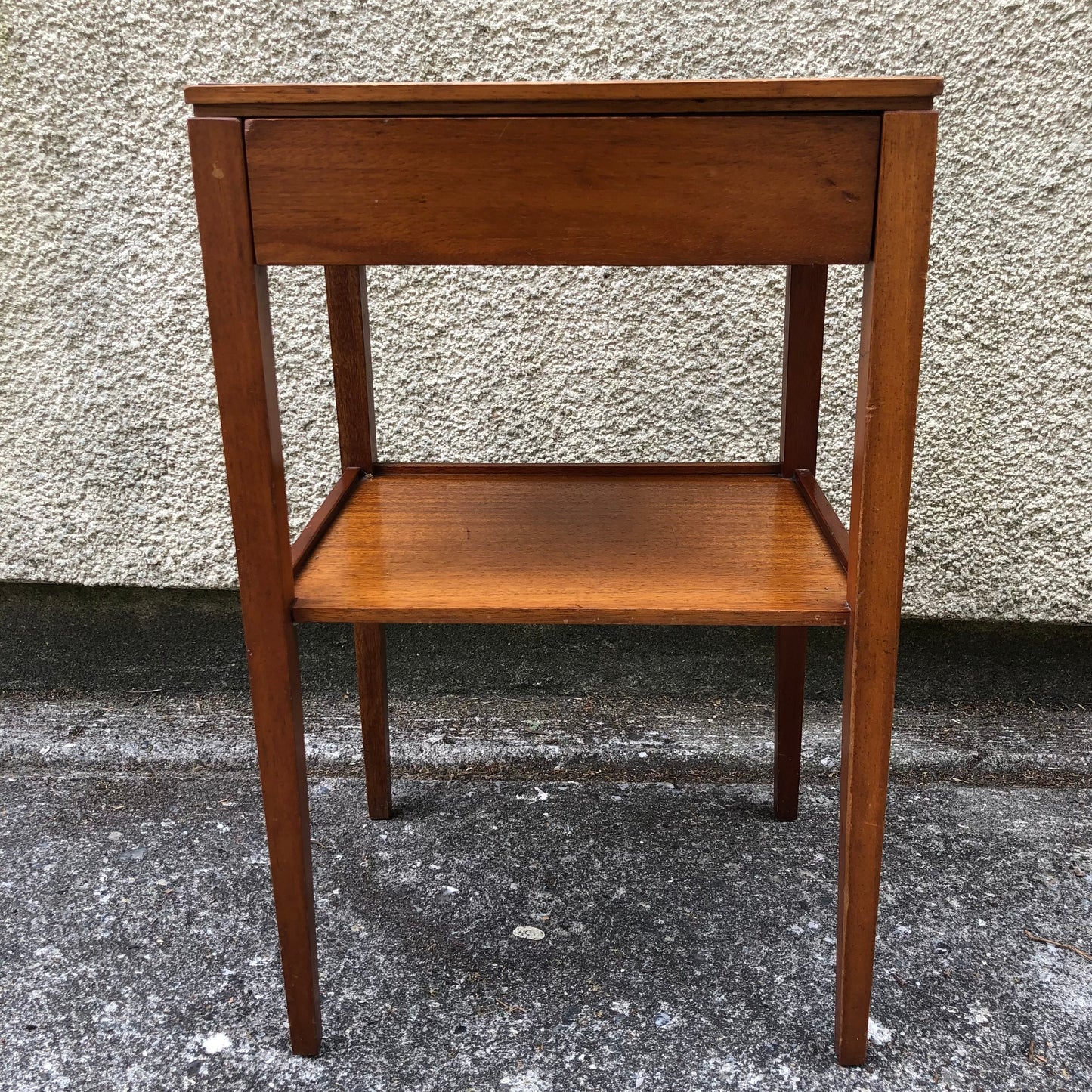 000515....Pair Of Bedside Lamp Tables Retro Teak By Remploy