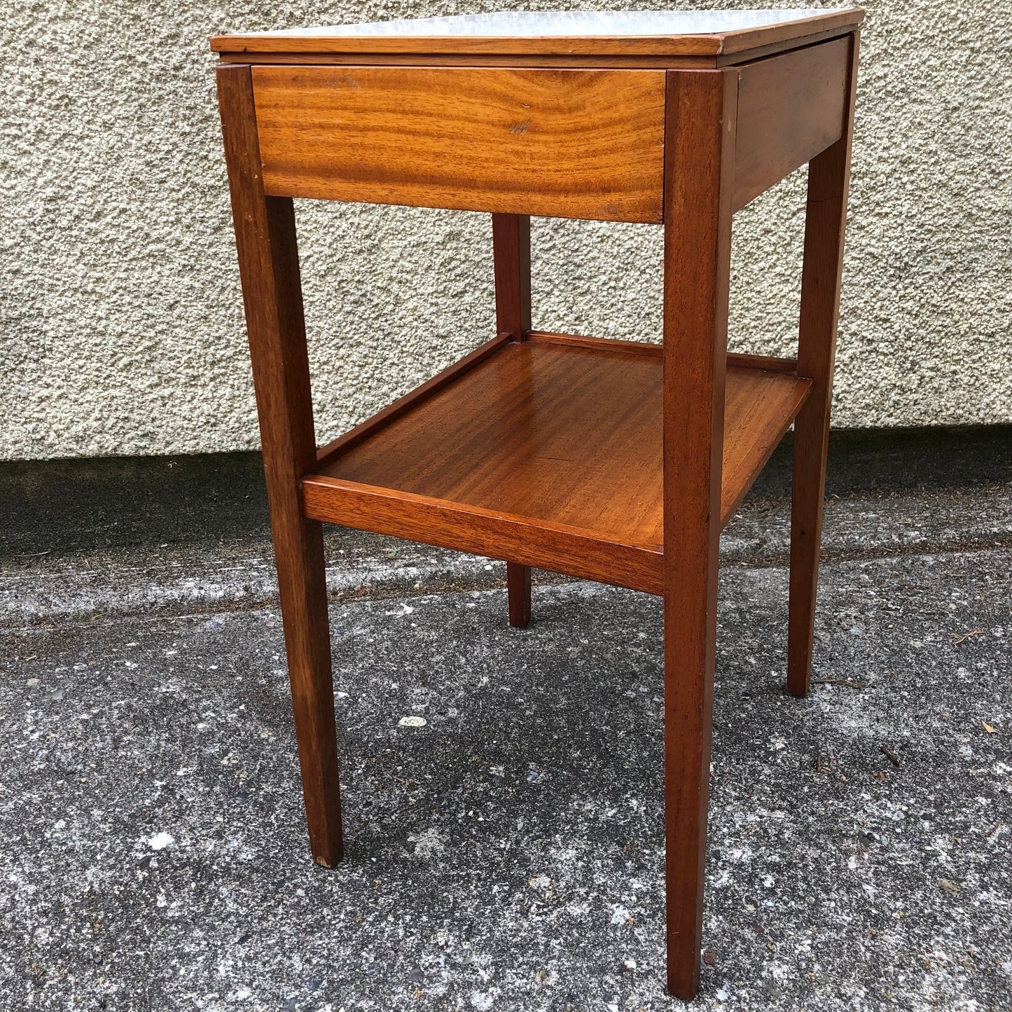 000515....Pair Of Bedside Lamp Tables Retro Teak By Remploy