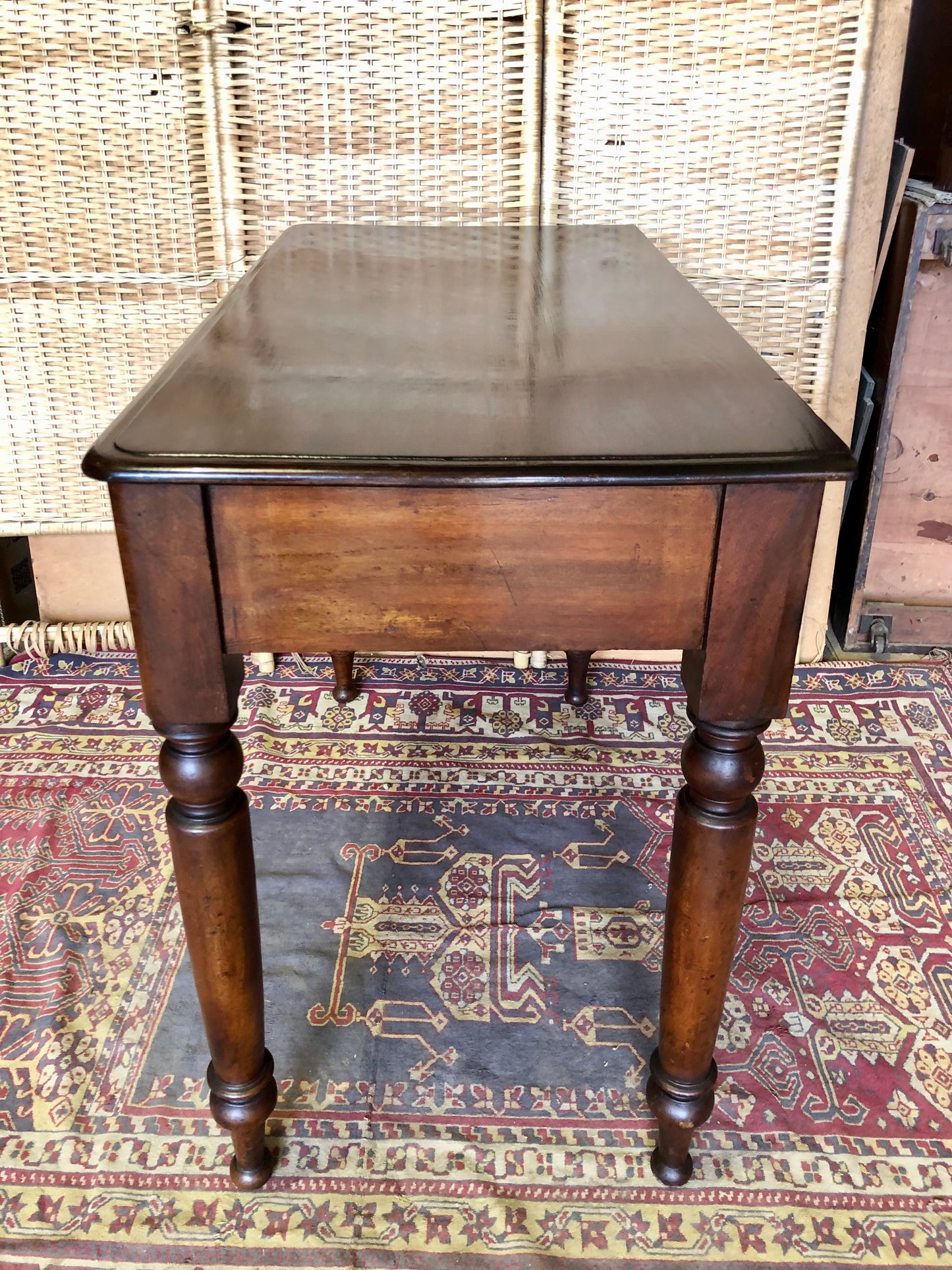 000514....Antique Mahogany Hall Or Writing Table
