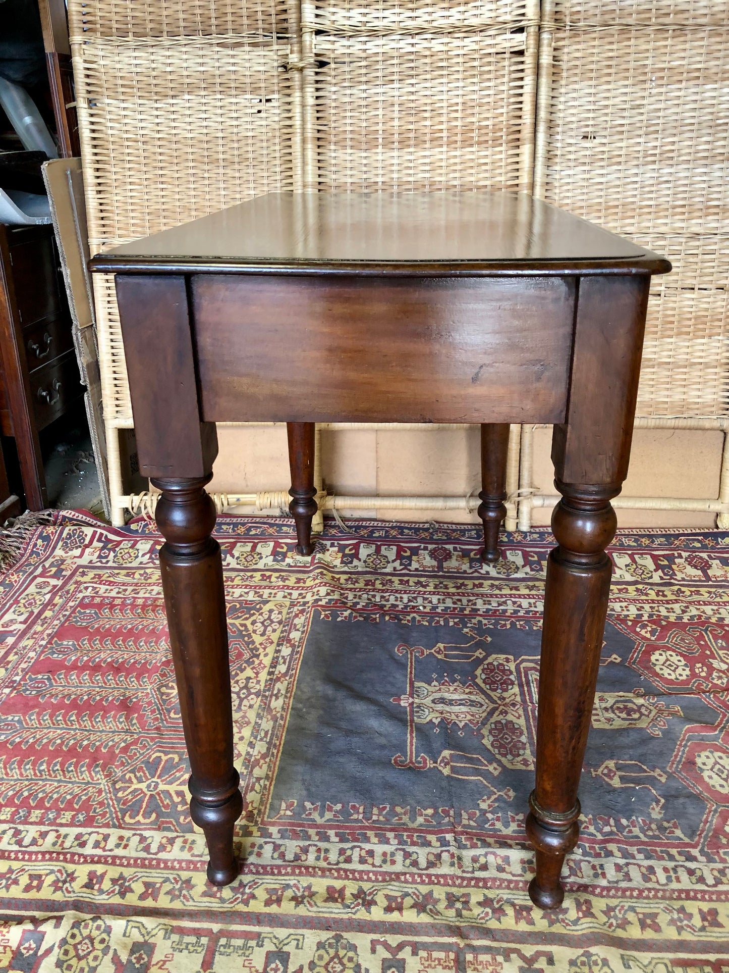 000514....Antique Mahogany Hall Or Writing Table