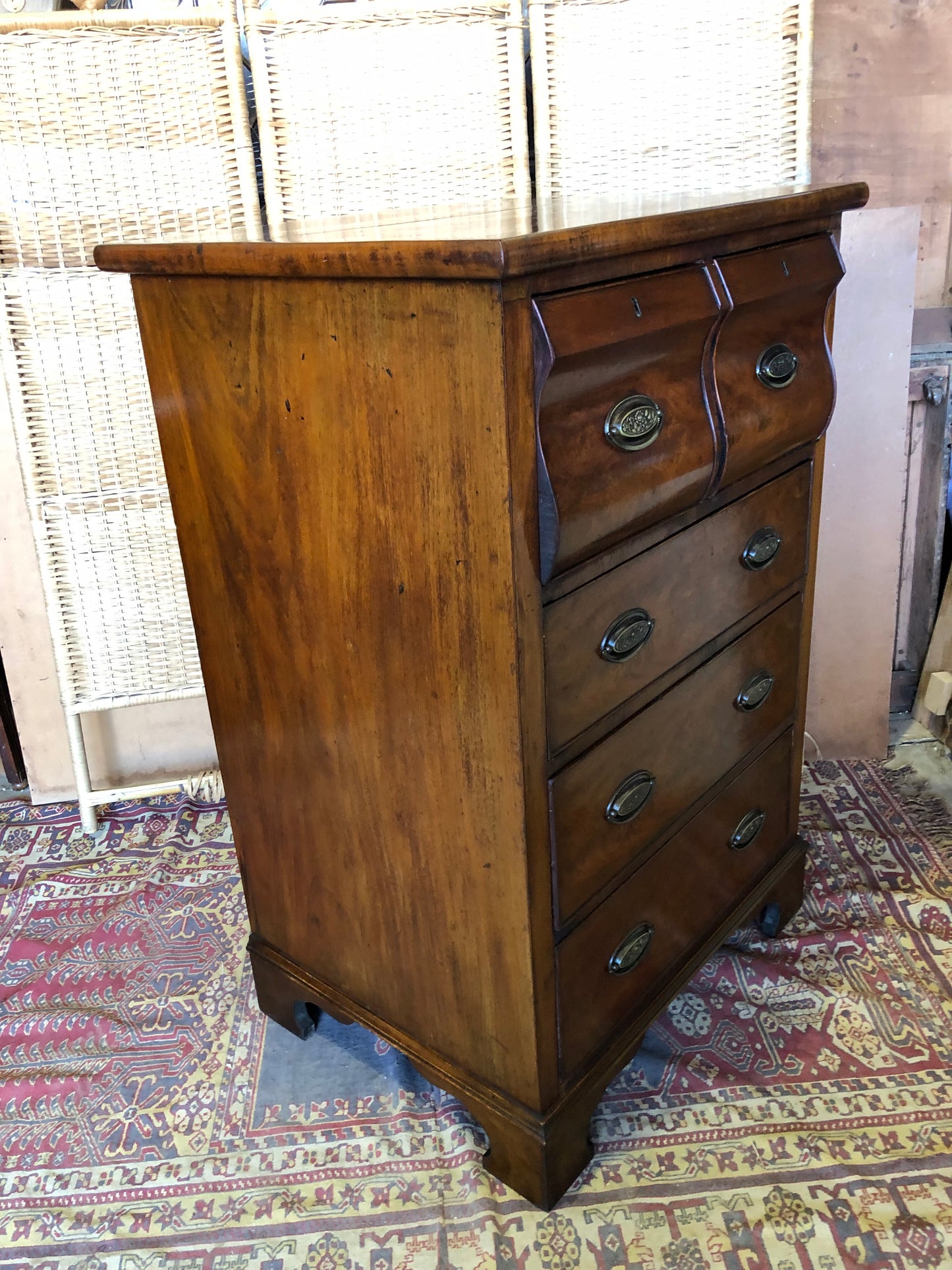 000512....Handsome Pair Of Antique Mahogany Chests
