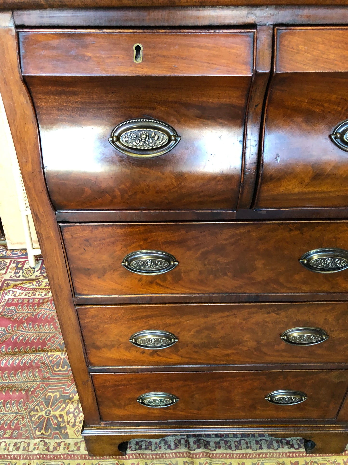 000512....Handsome Pair Of Antique Mahogany Chests