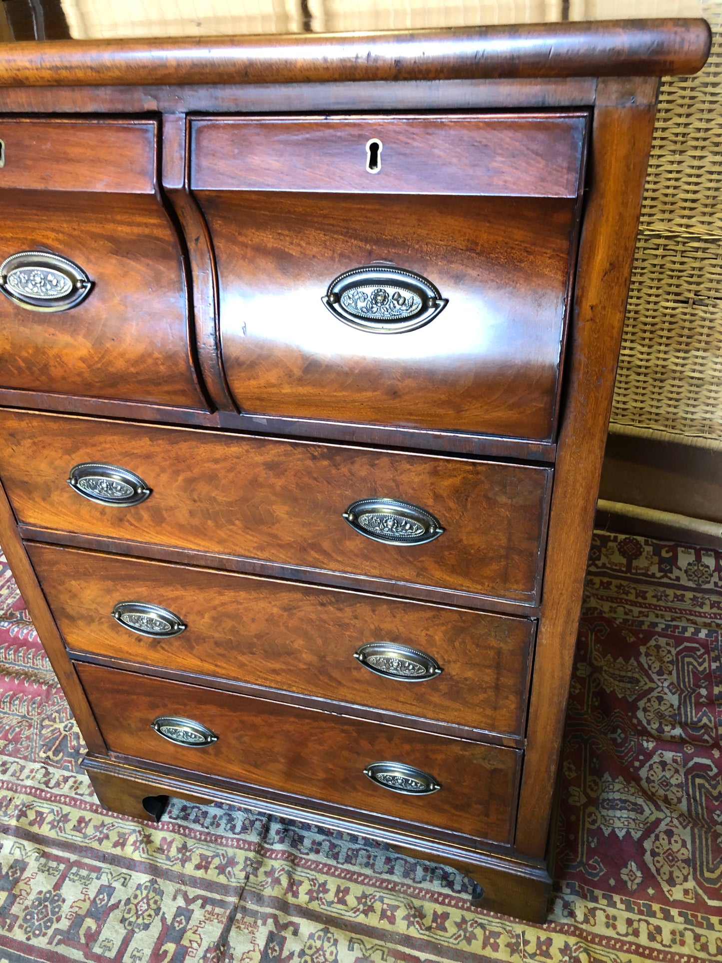 000512....Handsome Pair Of Antique Mahogany Chests