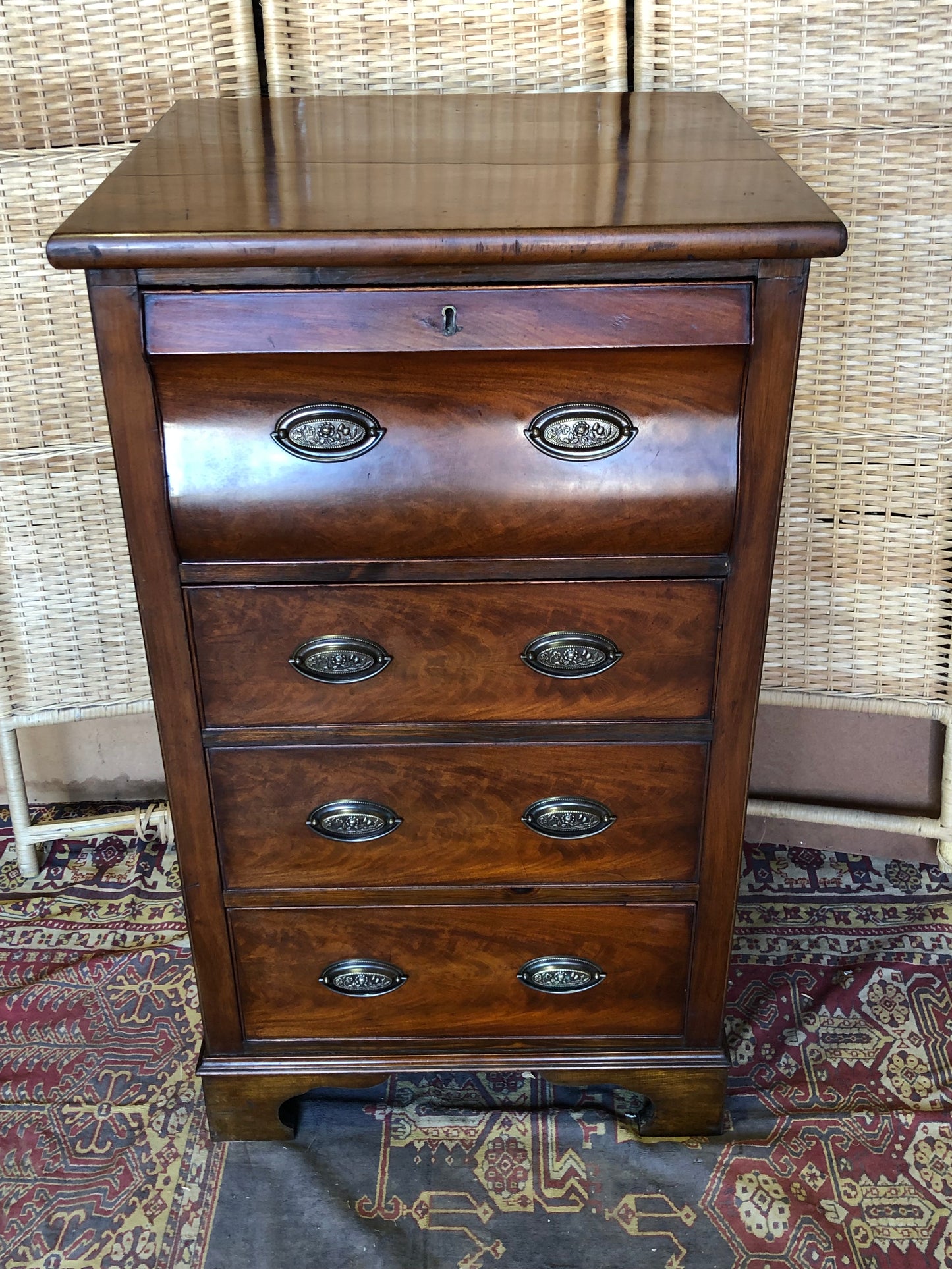 000512....Handsome Pair Of Antique Mahogany Chests