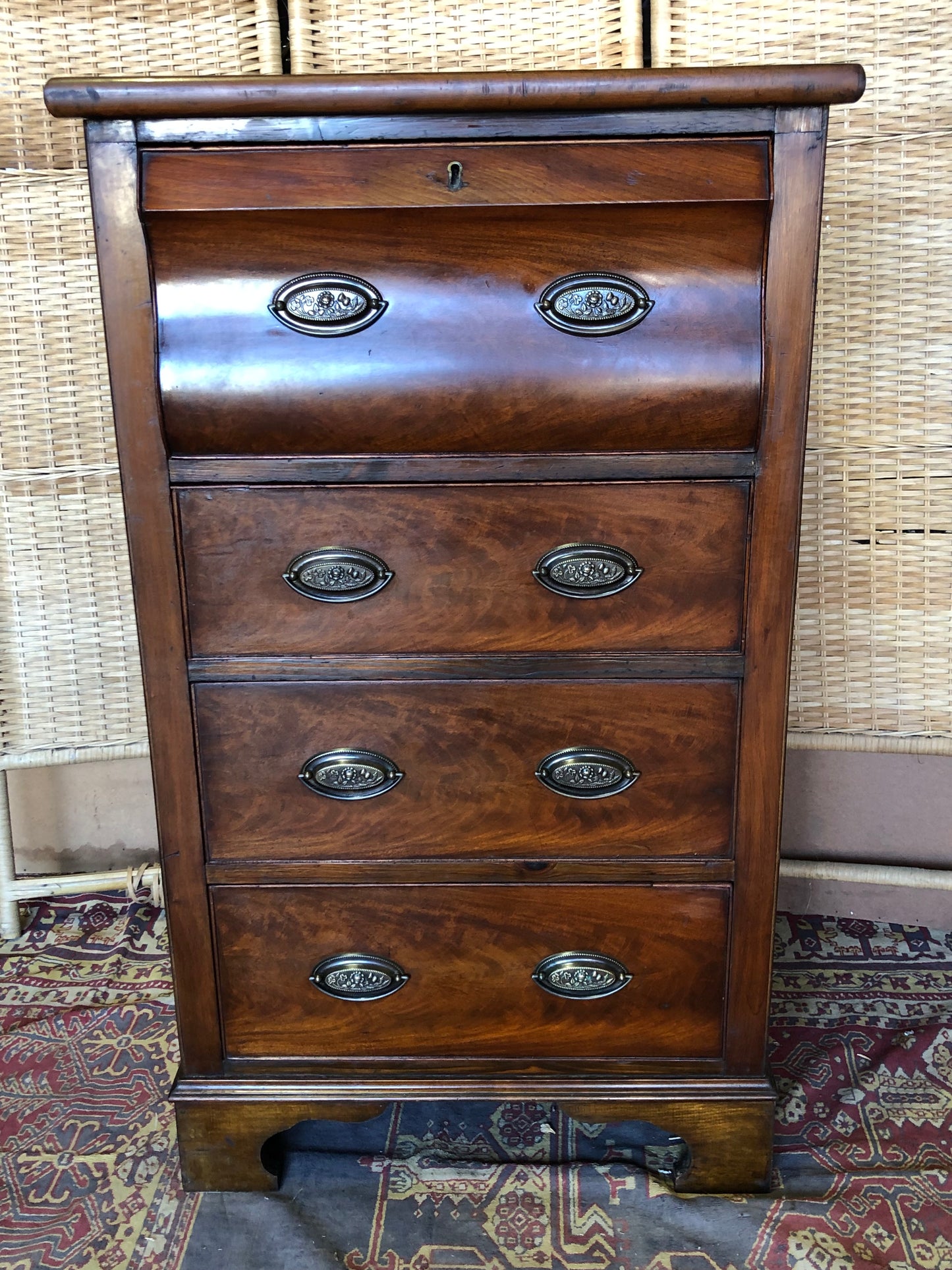 000512....Handsome Pair Of Antique Mahogany Chests