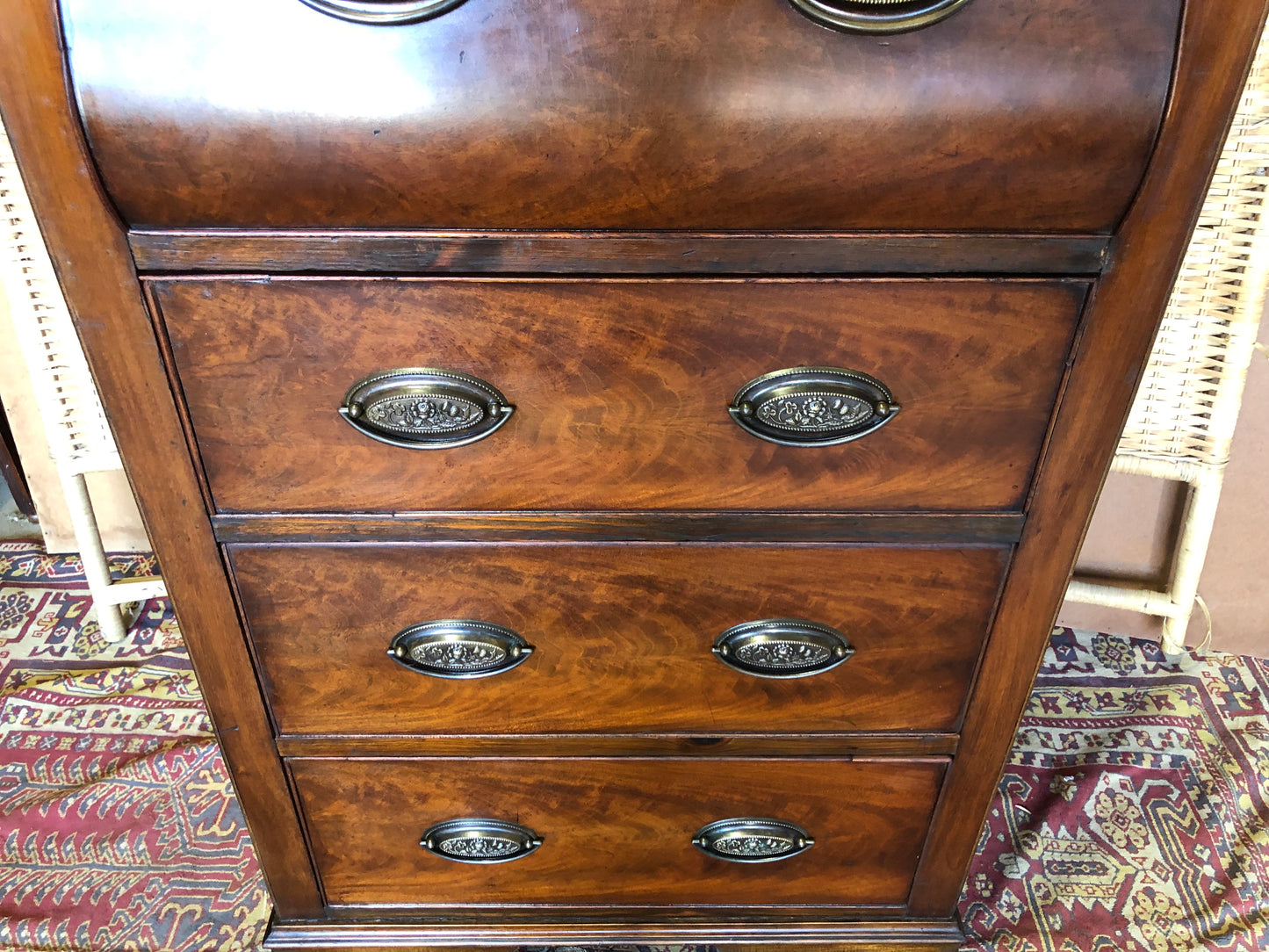 000512....Handsome Pair Of Antique Mahogany Chests