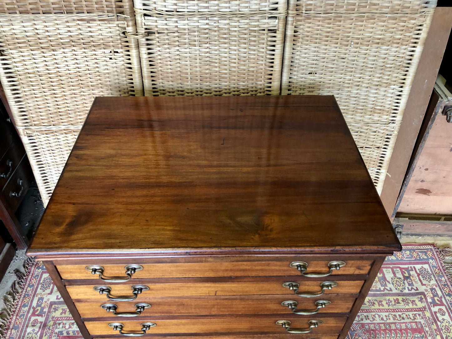 000511....Handsome Antique Collectors Chest Or Chart Chest
