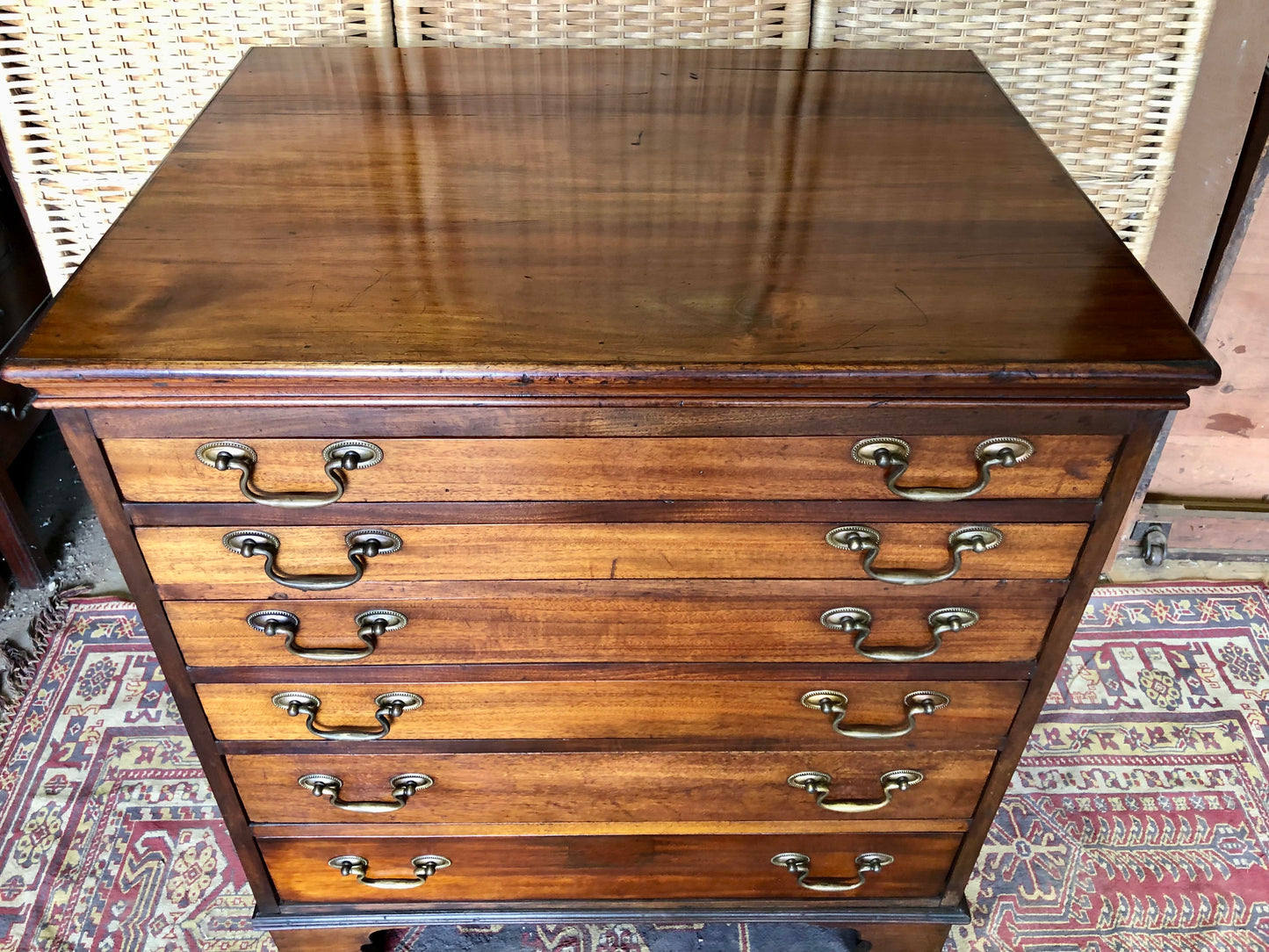 000511....Handsome Antique Collectors Chest Or Chart Chest