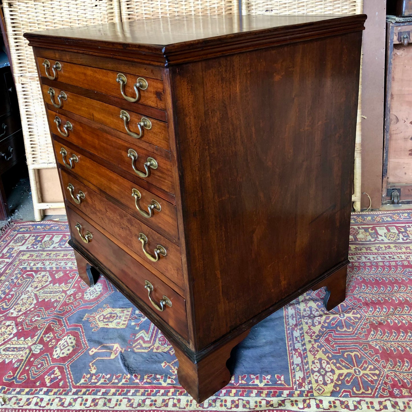 000511....Handsome Antique Collectors Chest Or Chart Chest