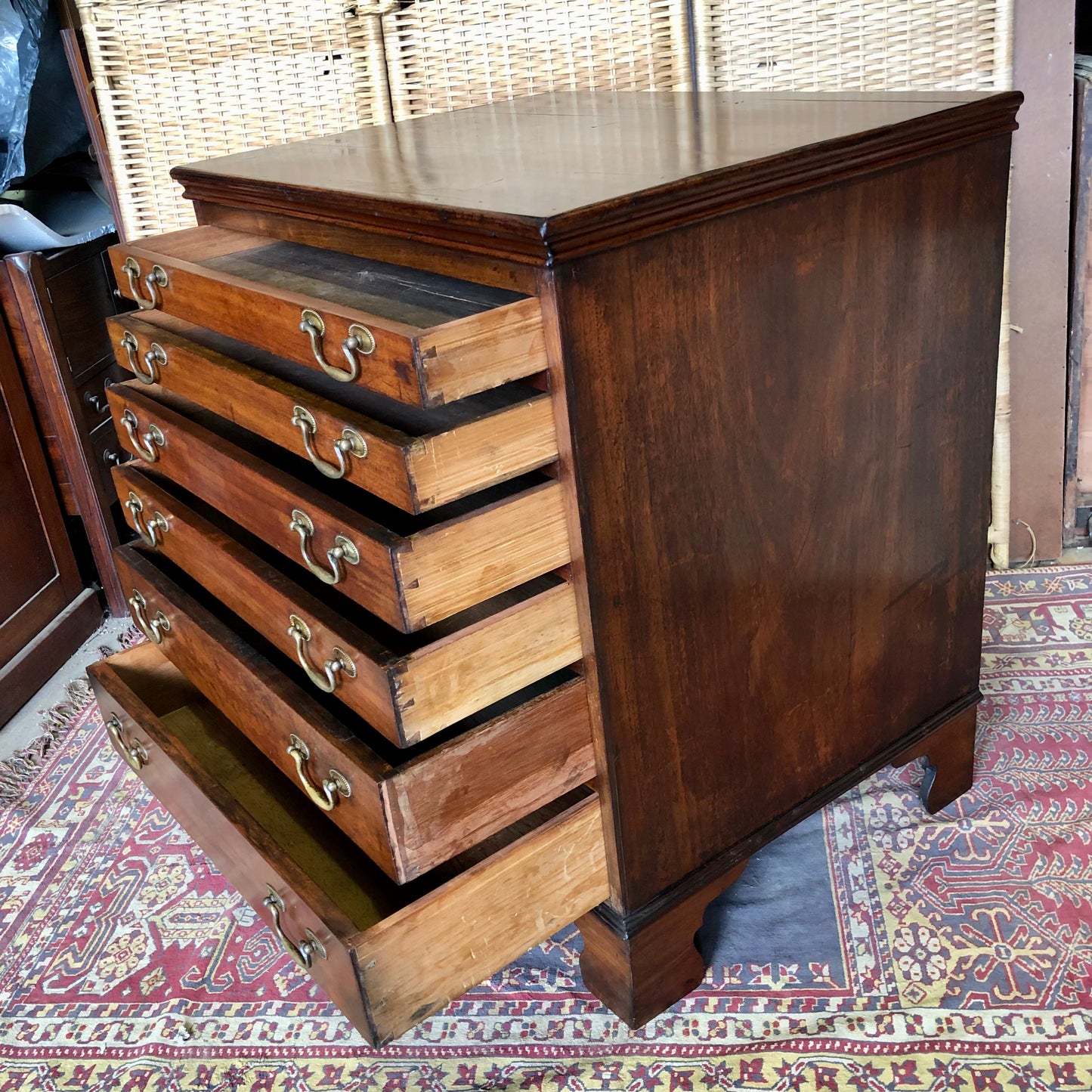 000511....Handsome Antique Collectors Chest Or Chart Chest