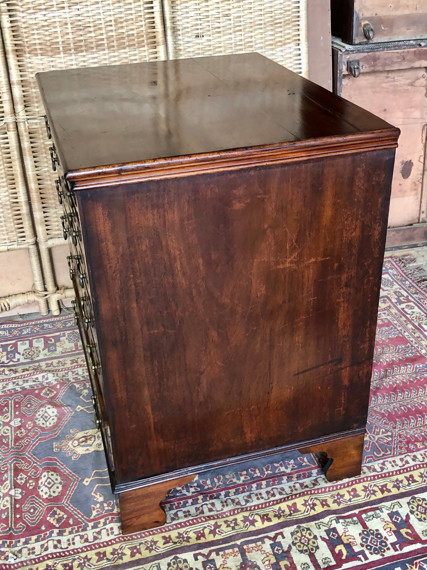 000511....Handsome Antique Collectors Chest Or Chart Chest